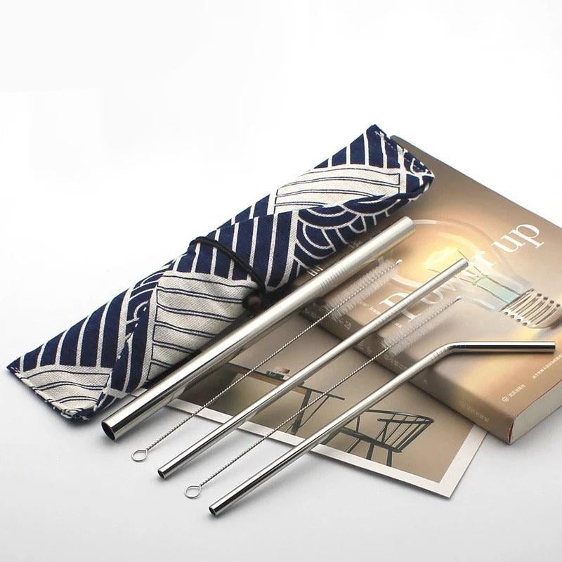 Reusable Metal Drinking Straws Stainless Steel Drinks Metal Straw Set-Grand Kitchen