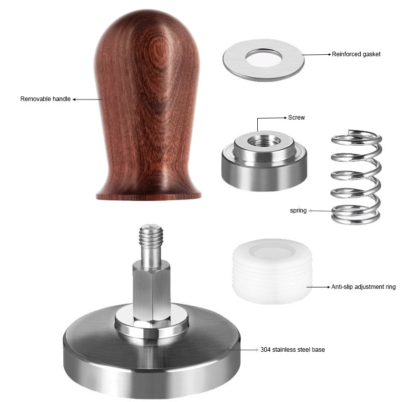 Coffee Tamper Stainless Steel Elasticity Adjustable Pressure Tamper-Grand Kitchen