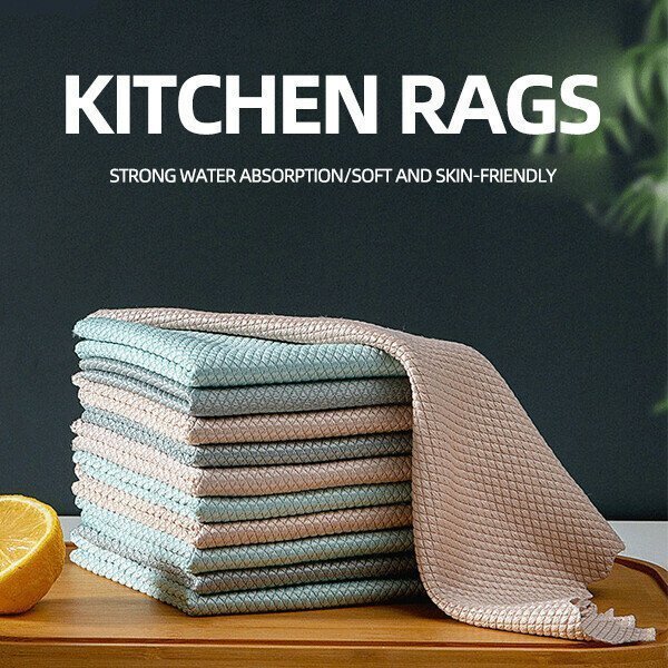 2022 Winter Best Saler Fish Scale Microfiber Polishing Cleaning Cloth-Grand Kitchen