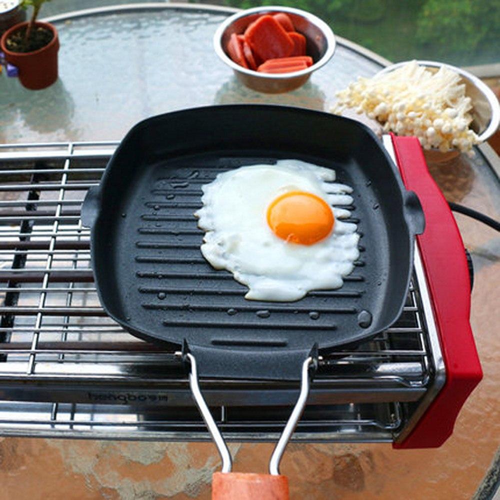 Non-sticky Cast Iron Steak Frying Pan-Grand Kitchen