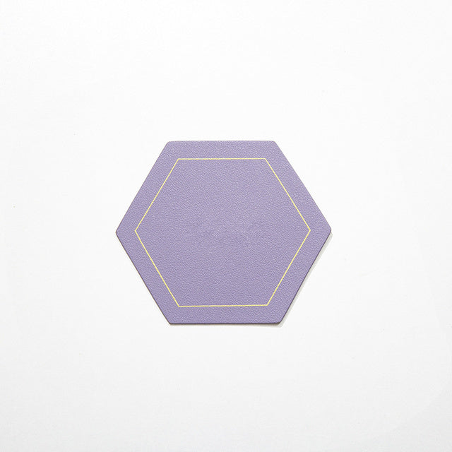 Leather Coaster Waterproof Heat Resistant Octagon Cup Coaster Cup Mat-Grand Kitchen