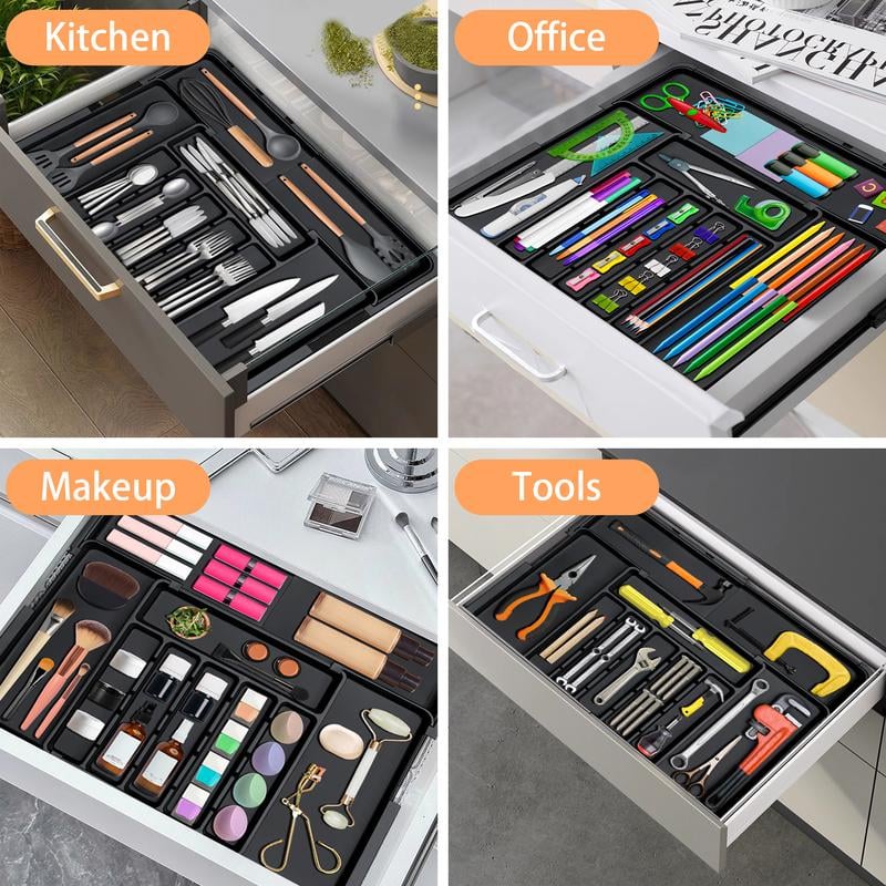 Large Capacity Expandable Utensil Drawer Organizer