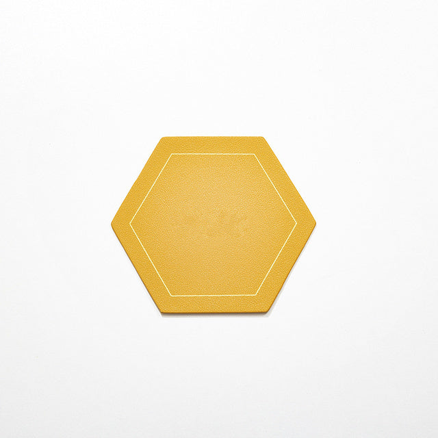 Leather Coaster Waterproof Heat Resistant Octagon Cup Coaster Cup Mat-Grand Kitchen