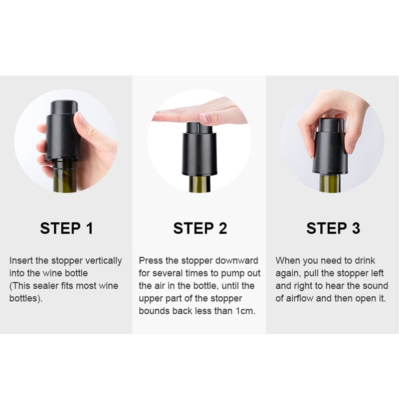 Vacuum Wine Bottle Stopper Sealed Storage Vacuum Memory Wine Stopper-Grand Kitchen