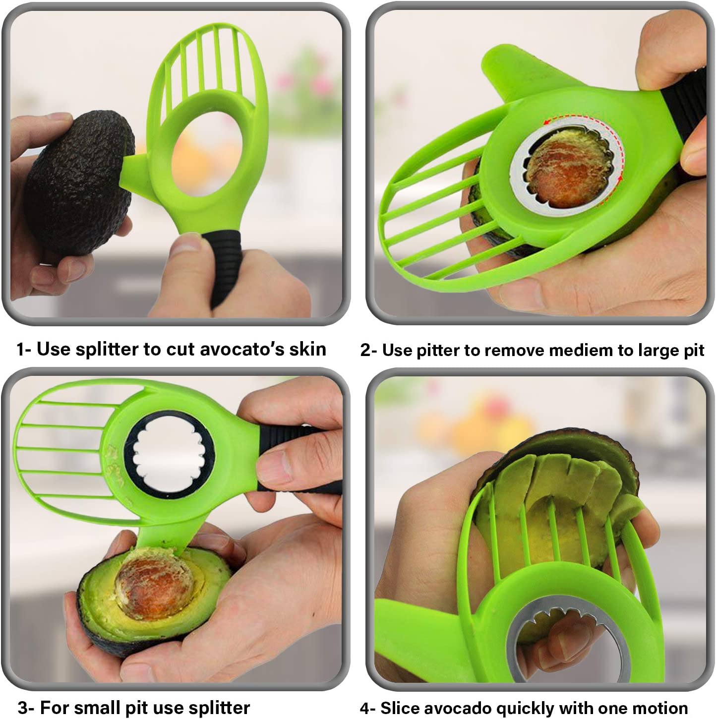 Avocado 3 Piece Set Avocado Slicer-Grand Kitchen