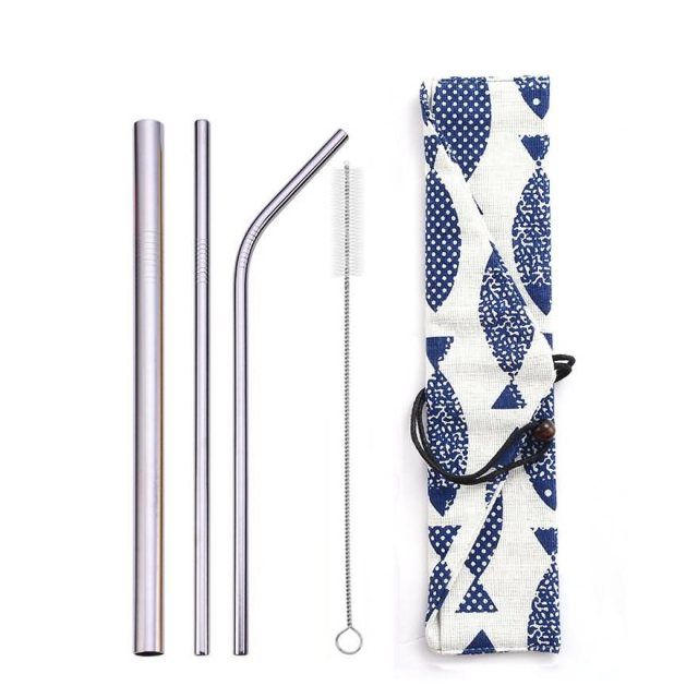Reusable Metal Drinking Straws Stainless Steel Drinks Metal Straw Set-Grand Kitchen