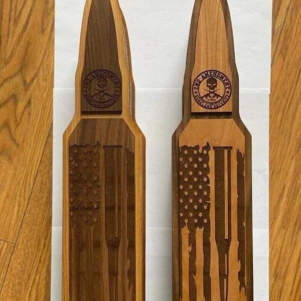 2nd Amendment wooden box Bullet booze gift box-Grand Kitchen