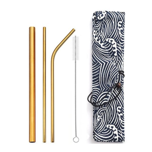 Reusable Metal Drinking Straws Stainless Steel Drinks Metal Straw Set-Grand Kitchen