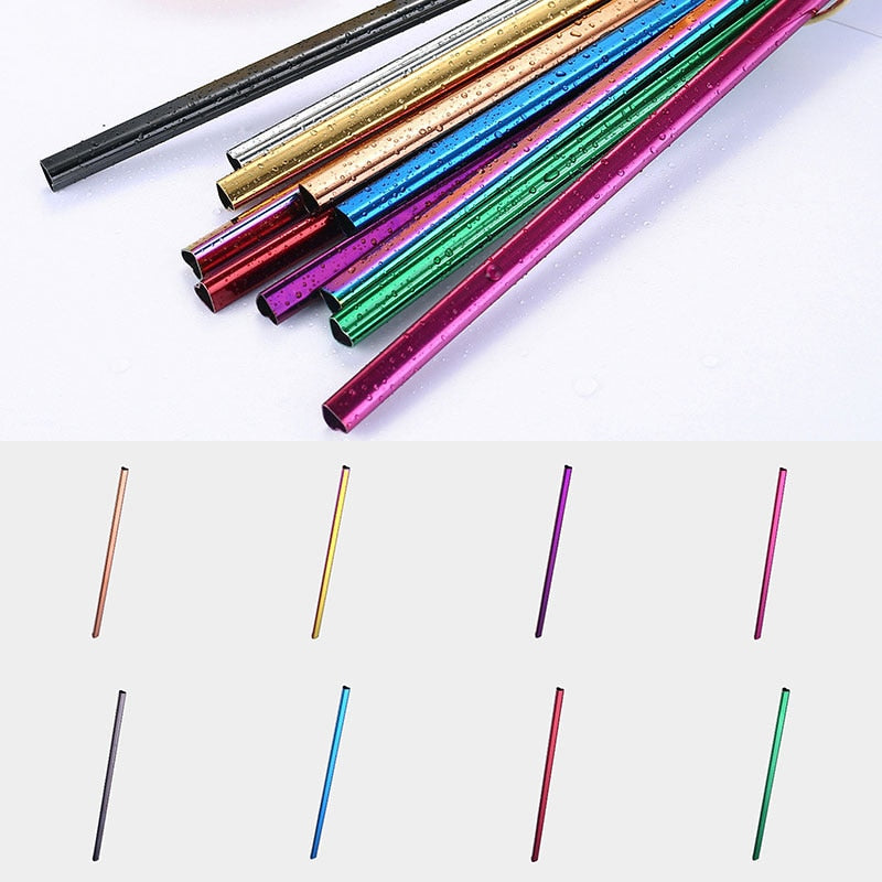Straw Metal Straw Set Heart-shaped Bubble Tea Straws Stainless Steel-Grand Kitchen