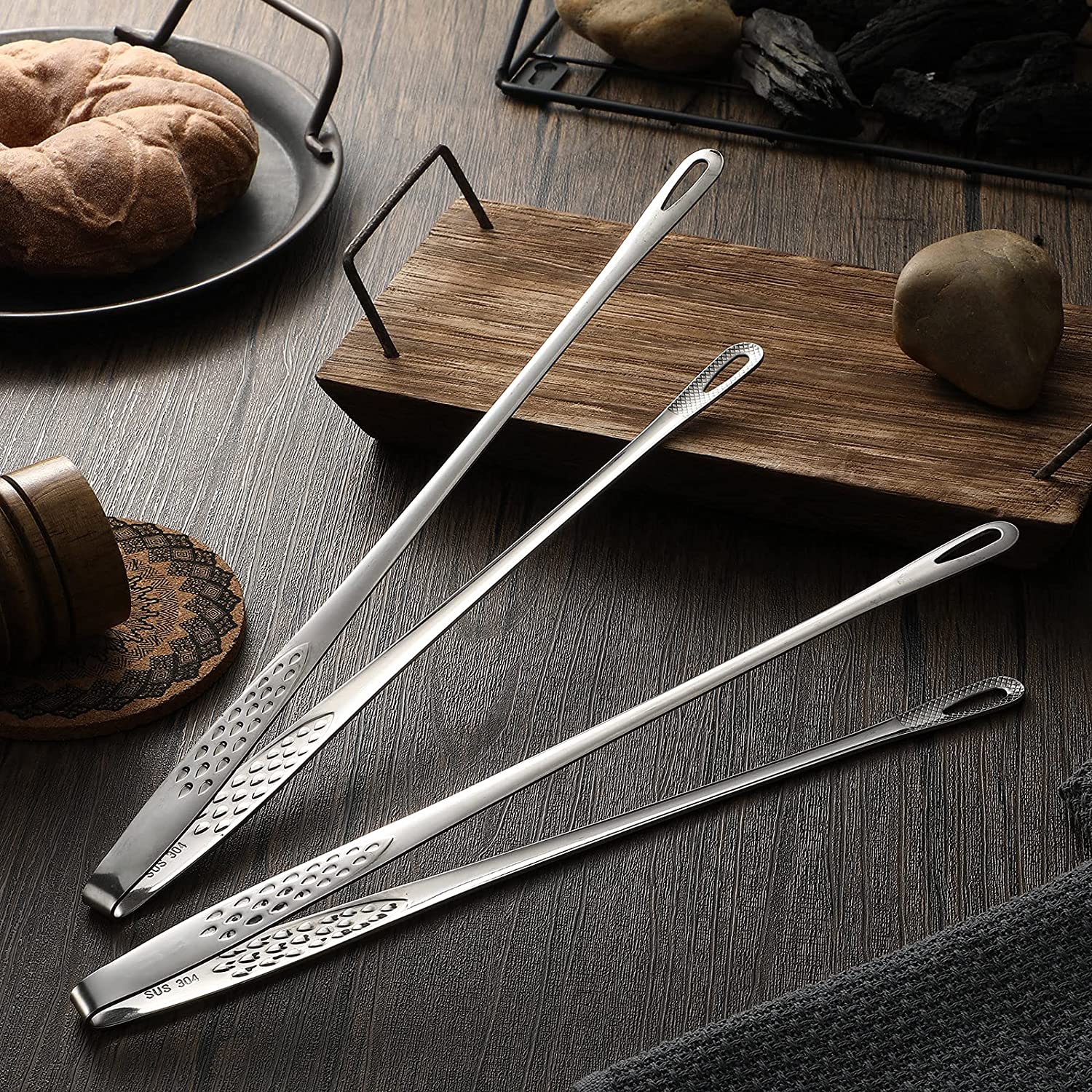 (🔥2023 New Year Sale-49% OFF) Stainless Steel Grill Tongs-Grand Kitchen