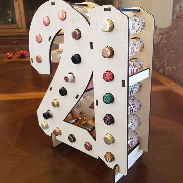 Birthday Mini Liquor Bottle Holder - 21st Birthday-Grand Kitchen