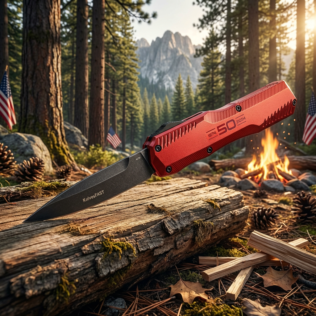 🔥LAST DAY 49% OFF🔪- 9000R Matt Diskin OTF AUTO Knife 3.3" CPM-MagnaCut Two-Tone Reverse Tanto Blade, (🎉50th Anniversary Edition🎉)