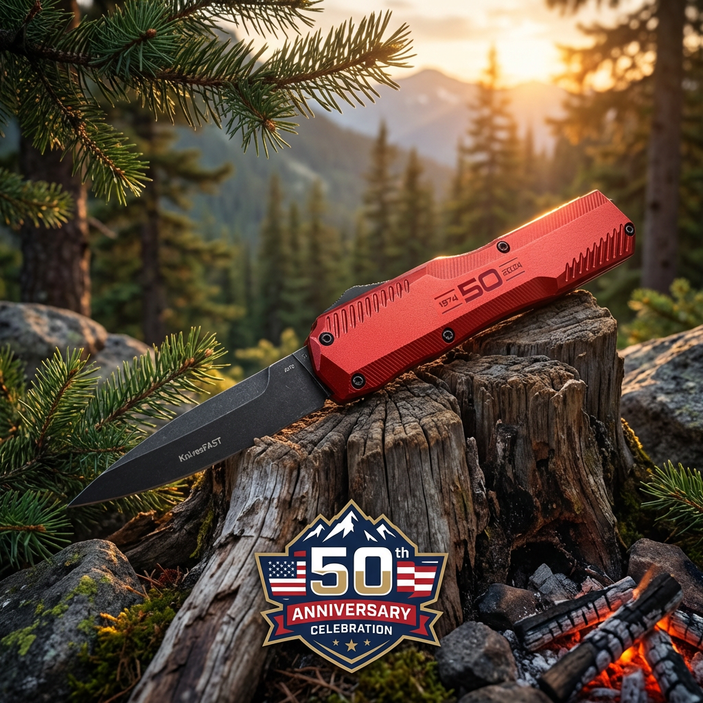 🔥LAST DAY 49% OFF🔪- 9000R Matt Diskin OTF AUTO Knife 3.3" CPM-MagnaCut Two-Tone Reverse Tanto Blade, (🎉50th Anniversary Edition🎉)