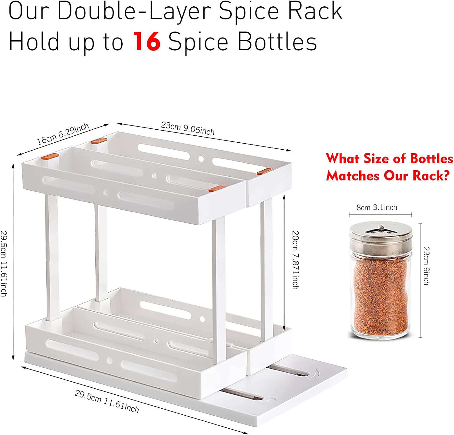 Rotating Spice Rack Organizer-Grand Kitchen