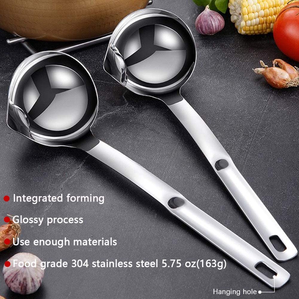 Stainless Steel Oil Separator Soup Ladle -Grand Kitchen