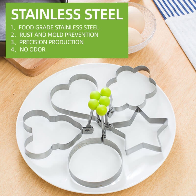 🔥 LAST DAY 70% OFF- 5 Counts Set Fried Egg Rings Molds