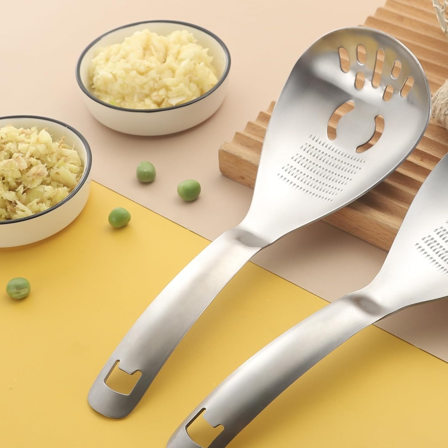 5-in-1 Multi-Function Kitchen Spoon – Slotted, Grater, Egg Separator, Masher & Bottle Opener