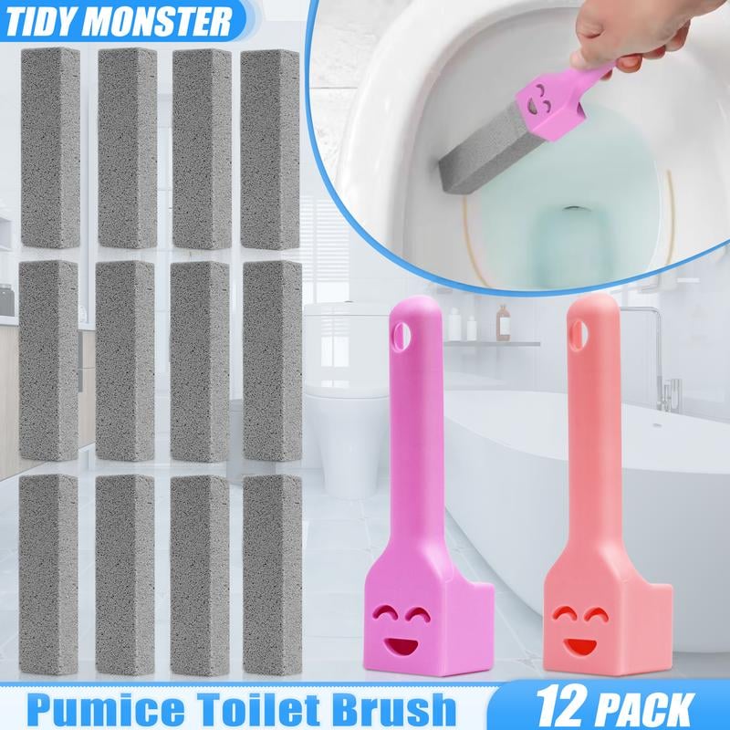 ✨12 Pack Pumice Stone for Toilet Cleaning Extra Long Handle,2 handles✨