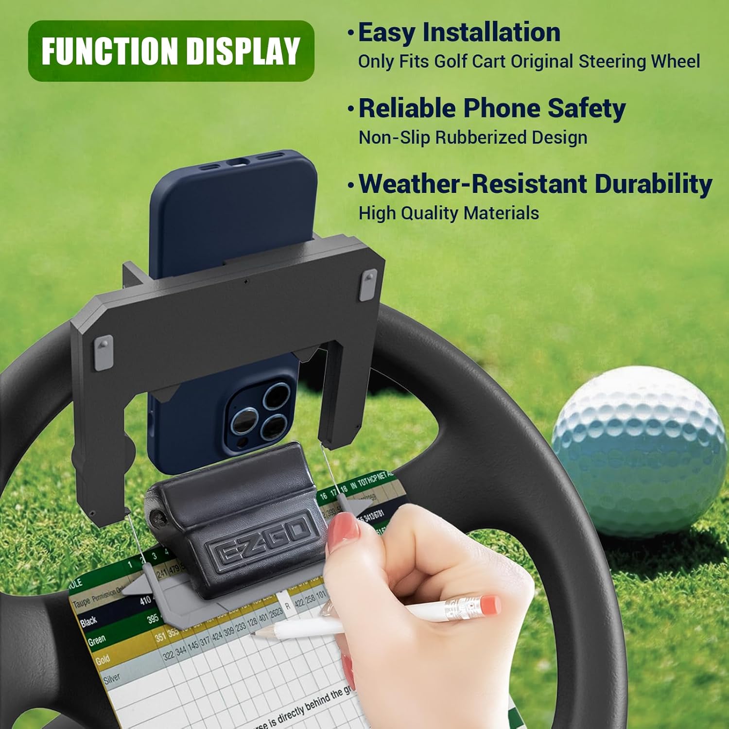 🔥Hot Sale 49% off🌟⛳ Golf cart steering wheel phone holder