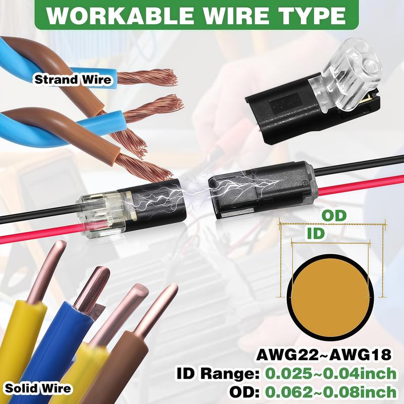 Fast-Fit 2-Pin Double-Wire Plug-in Connectors