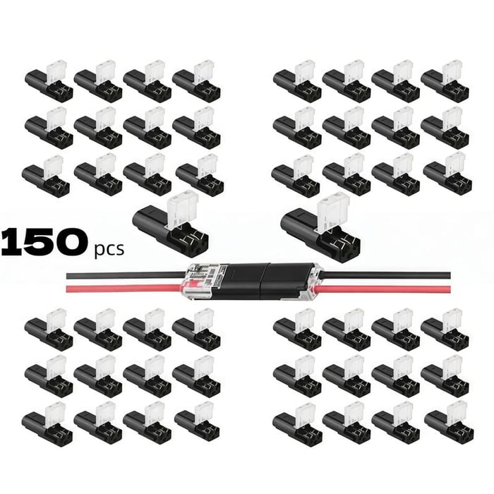 Fast-Fit 2-Pin Double-Wire Plug-in Connectors