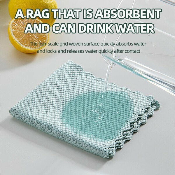 2022 Winter Best Saler Fish Scale Microfiber Polishing Cleaning Cloth-Grand Kitchen