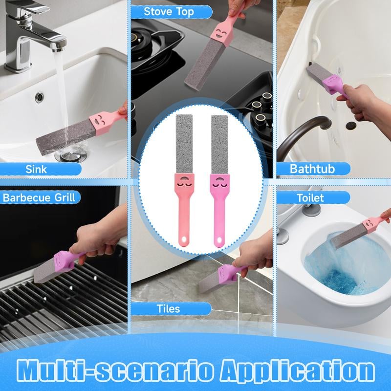 ✨12 Pack Pumice Stone for Toilet Cleaning Extra Long Handle,2 handles✨