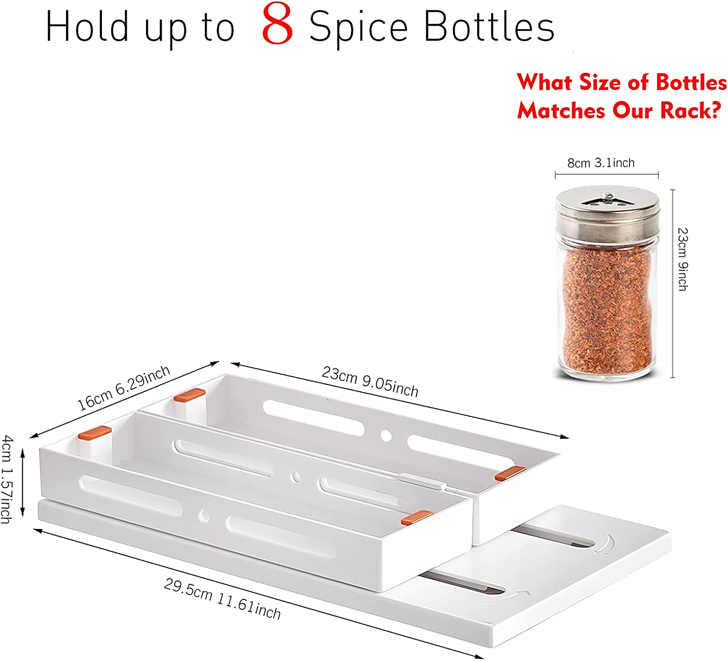Rotating Spice Rack Organizer-Grand Kitchen