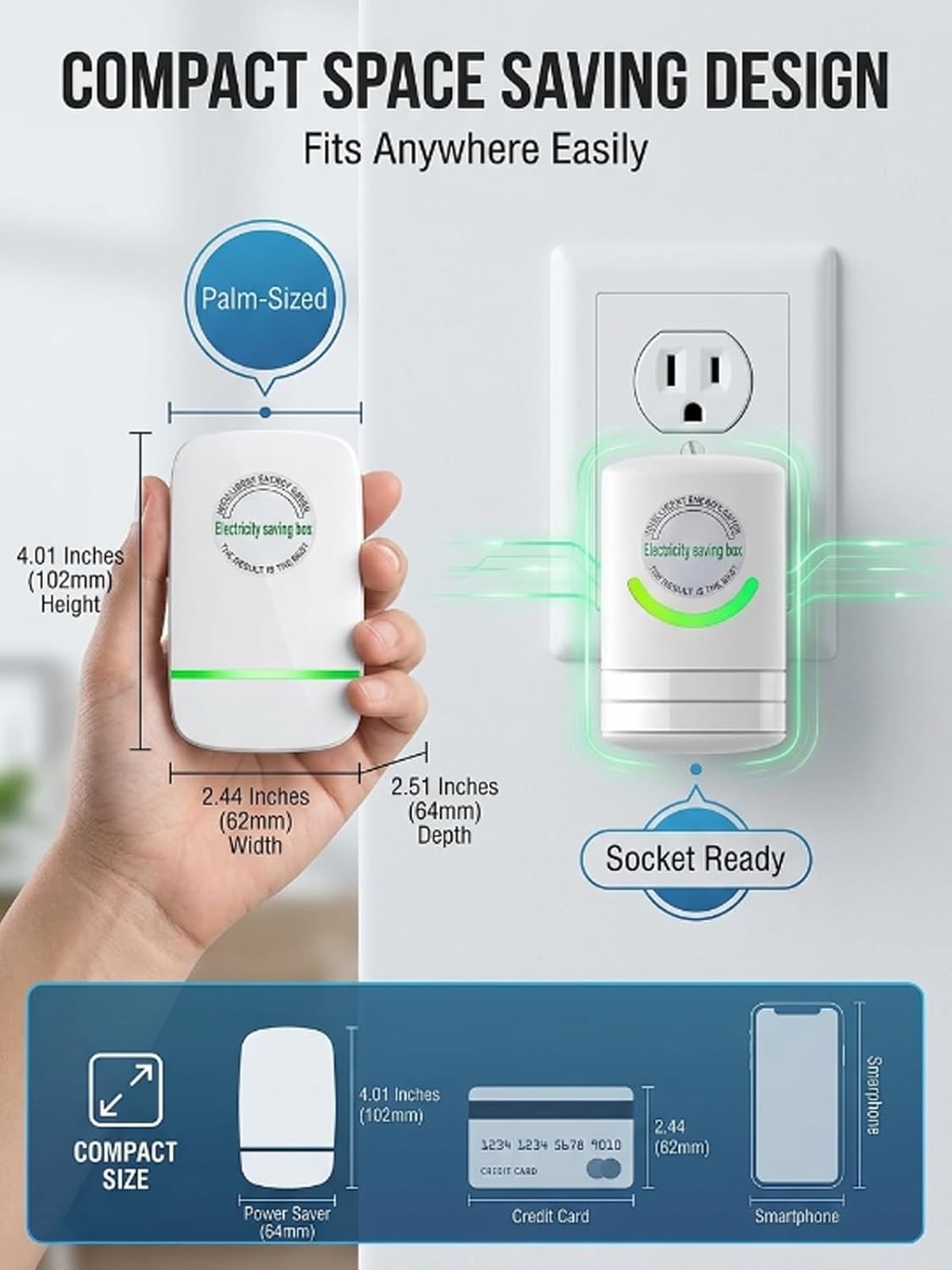 🔥Hot Sale 49% OFF🌟 Plug-in power-saving power box with American-style plugs