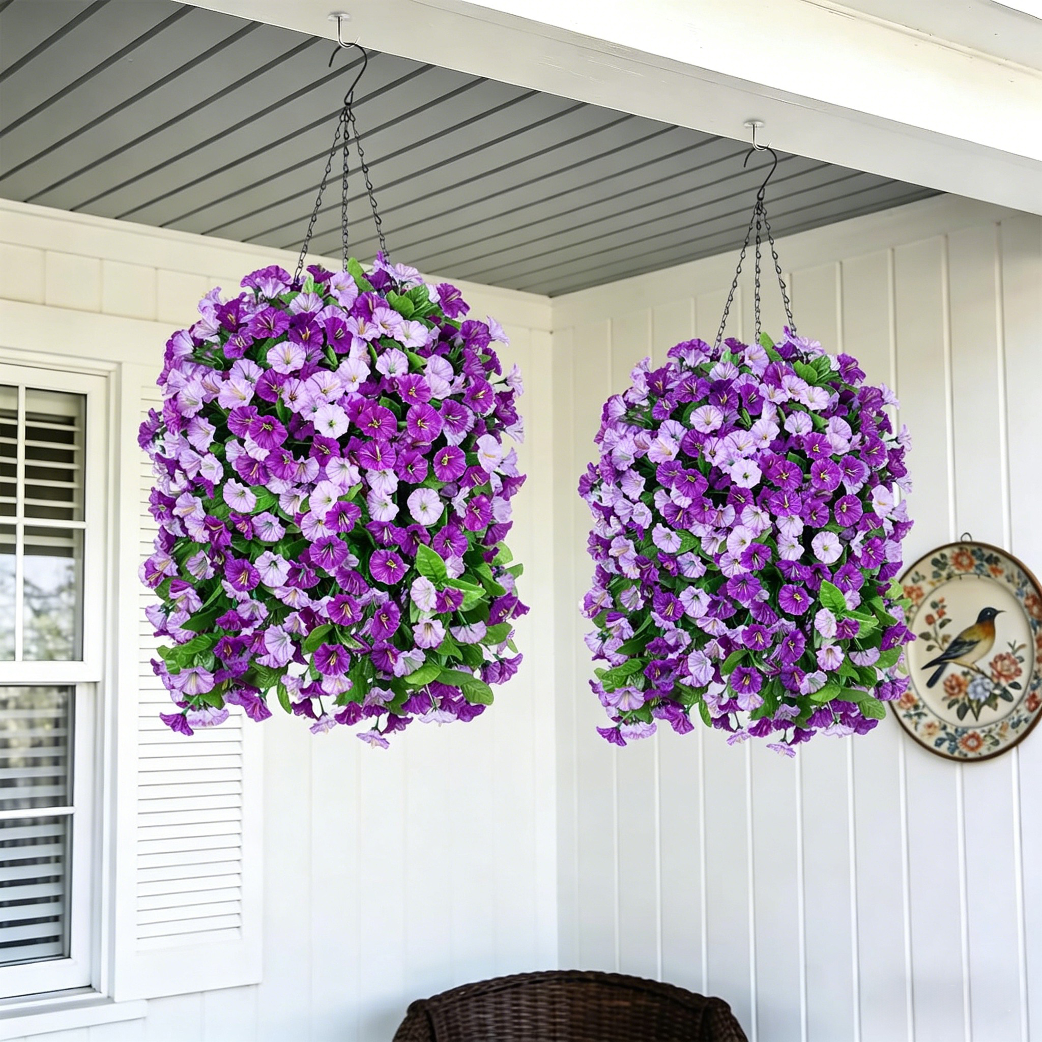 🔥70% Off Last Day🔥Ever bloom Cascades Timeless Beauty & Effortless Ambiance ,UV Resistant Artificial Petunias Flowers