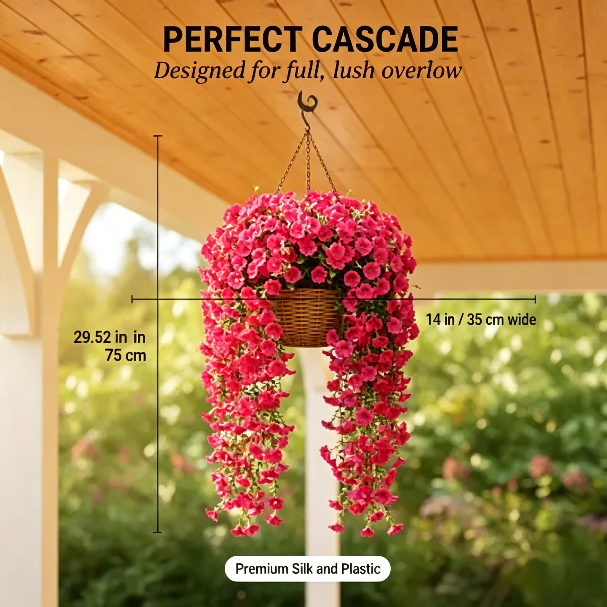 🔥70% Off Last Day🔥Ever bloom Cascades Timeless Beauty & Effortless Ambiance ,UV Resistant Artificial Petunias Flowers