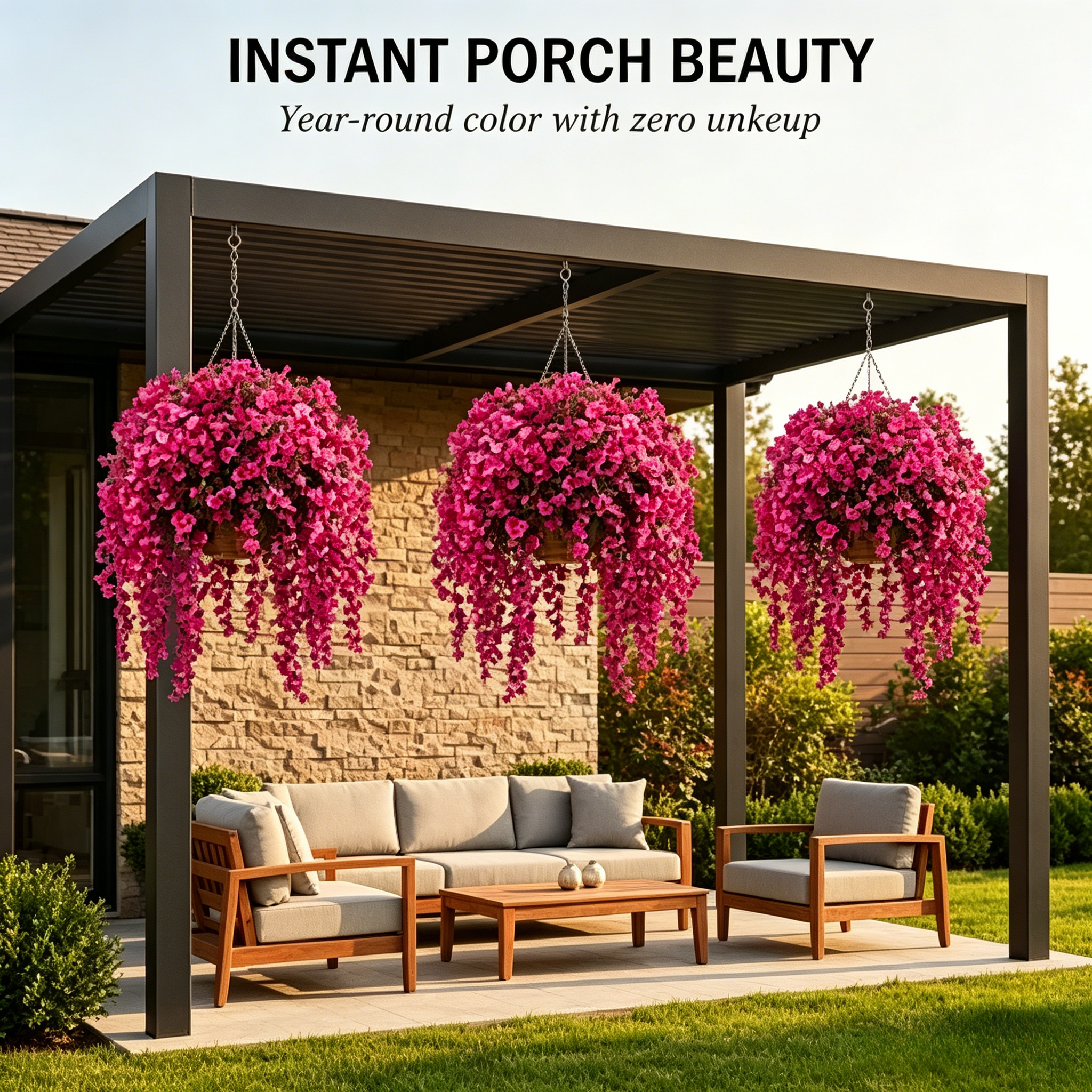 🔥70% Off Last Day🔥Ever bloom Cascades Timeless Beauty & Effortless Ambiance ,UV Resistant Artificial Petunias Flowers