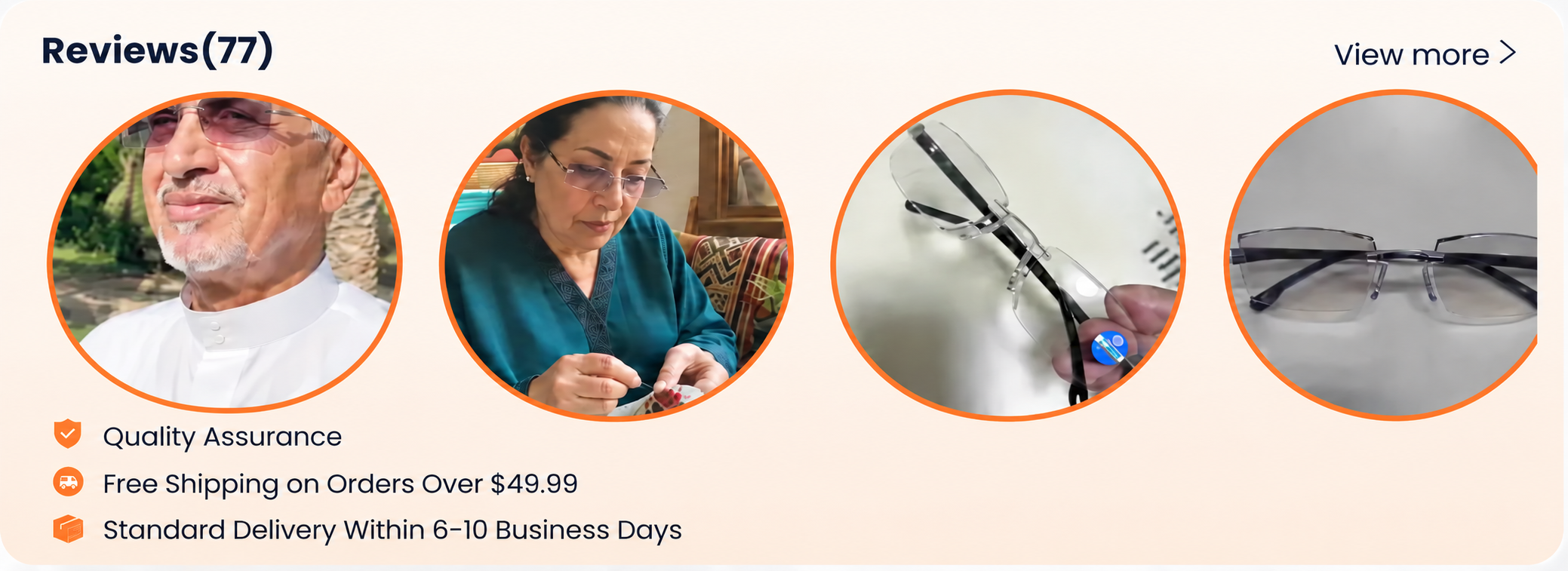 Customer reviews and delivery information