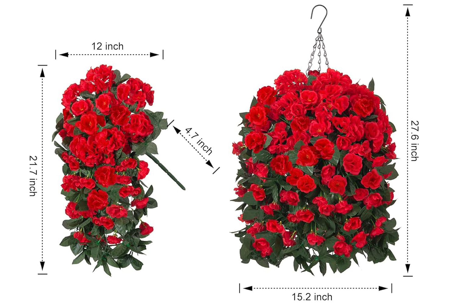 🔥Early Summer Special Sale 70% OFF🔥Enjoy Vibrant blooms Every Season Without Watering,Pruning,UV Resistant Artificial Silk Hanging Geraniums