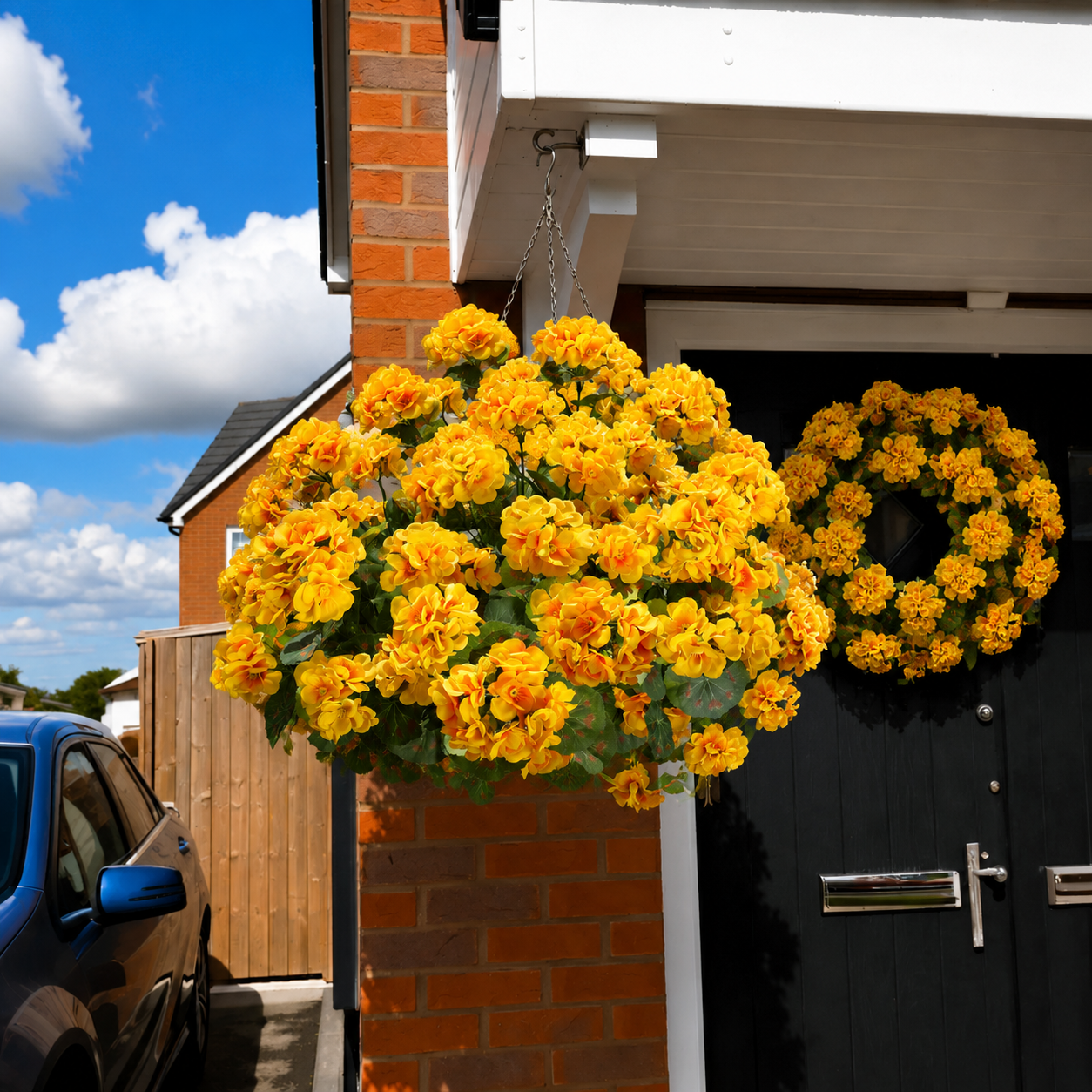 🎁Last Day 60% OFF🌸 Lush, UV-resistant artificial geraniums – Realistic looking, maintenance-free! 🌞🏡💐