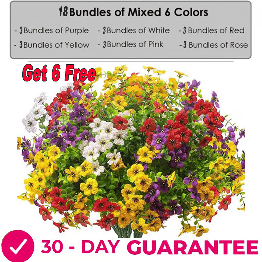 🔥Realistic UV-Resistant Outdoor Flowers – Zero Maintenance