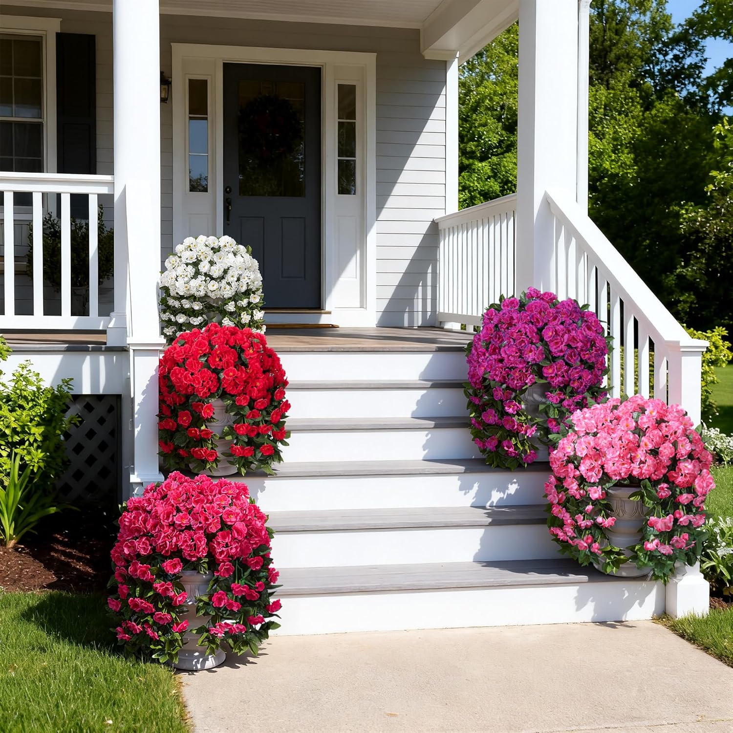 🔥Early Summer Special Sale 70% OFF🔥Enjoy Vibrant blooms Every Season Without Watering,Pruning,UV Resistant Artificial Silk Hanging Geraniums
