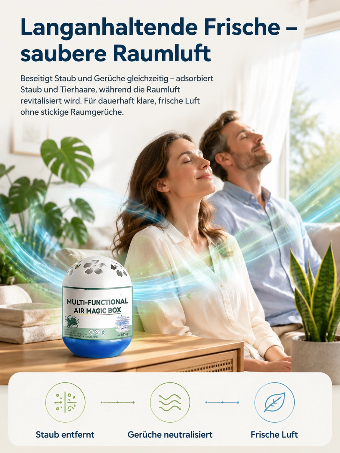 Smarter Luftreiniger | Ohne Filter & Beutel | Reinigt Ihren Raum effektiv