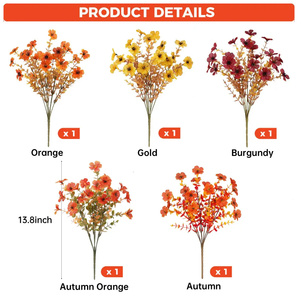 🏆 50K+ SOLD! 💐Lifelike UV-Resistant Sunset Mums – Waterproof, Windproof & Perfect for Fall Decor 🍂