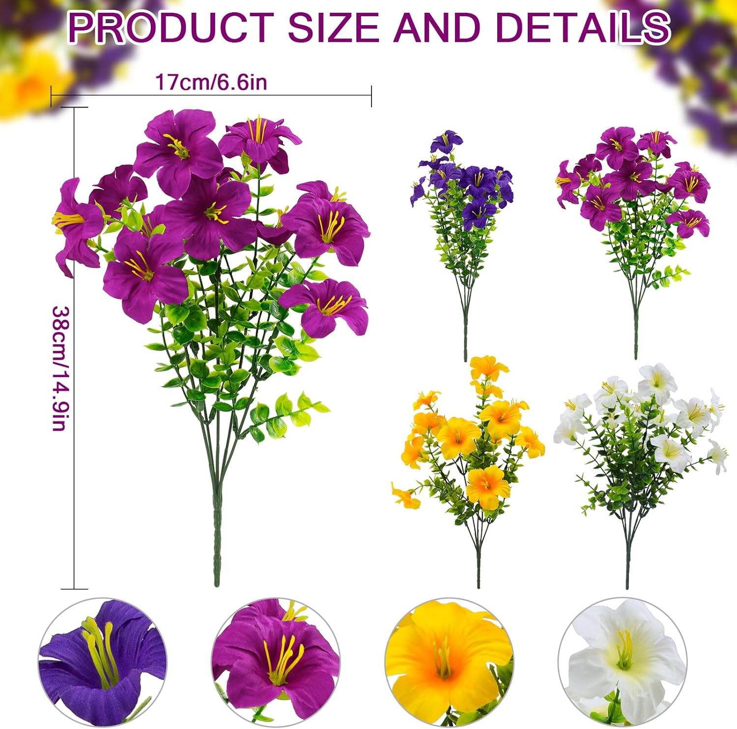 🔥Last Day 60% OFF🔥Lifelike Artificial Outdoor Flowers with Hanging Basket,no watering no fading