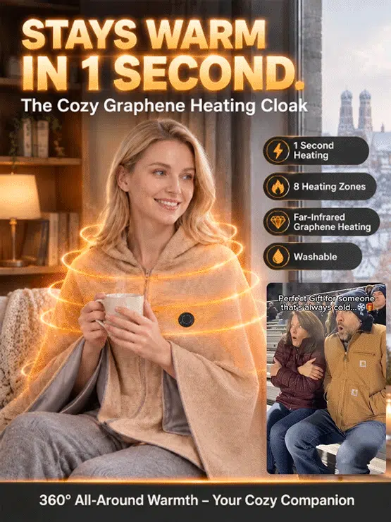 Portable Heated Shawl – Wearable Electric Heating Wrap