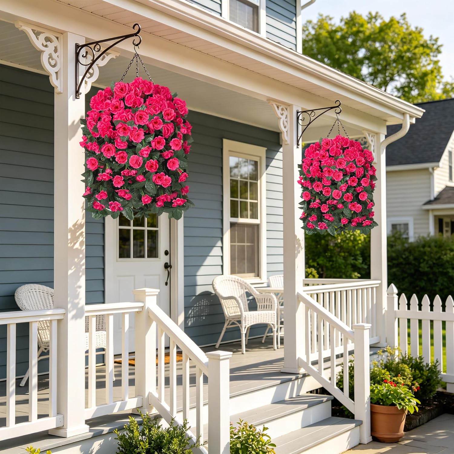 🔥Early Summer Special Sale 70% OFF🔥Enjoy Vibrant blooms Every Season Without Watering,Pruning,UV Resistant Artificial Silk Hanging Geraniums