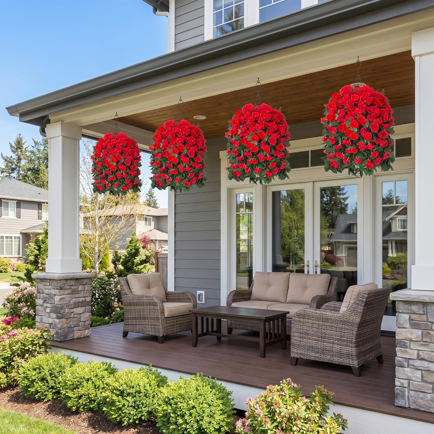 🔥Early Summer Special Sale 70% OFF🔥Enjoy Vibrant blooms Every Season Without Watering,Pruning,UV Resistant Artificial Silk Hanging Geraniums