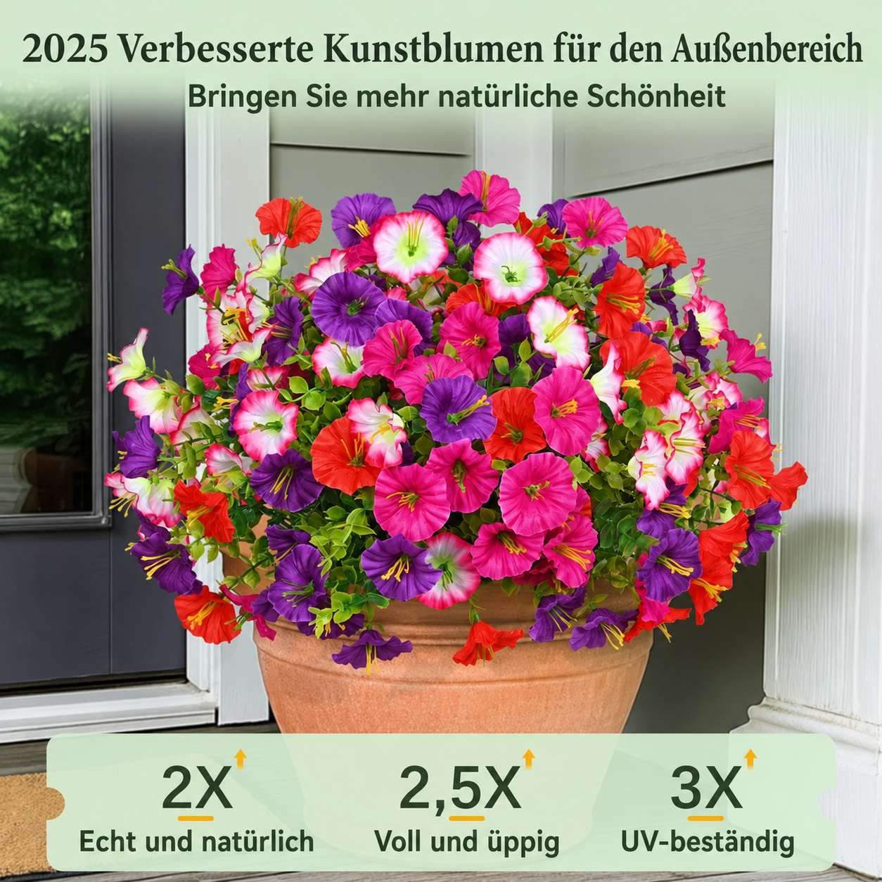 🔥 Letzter Tag: 70 % Rabatt 🔥 UV-beständige künstliche Petunien