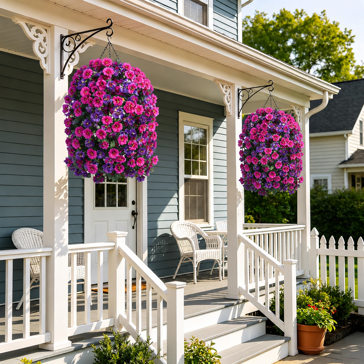 🔥Early Summer Special Sale 70% OFF🔥Enjoy Vibrant blooms Every Season Without Watering,Pruning,UV Resistant Artificial Silk Hanging Geraniums
