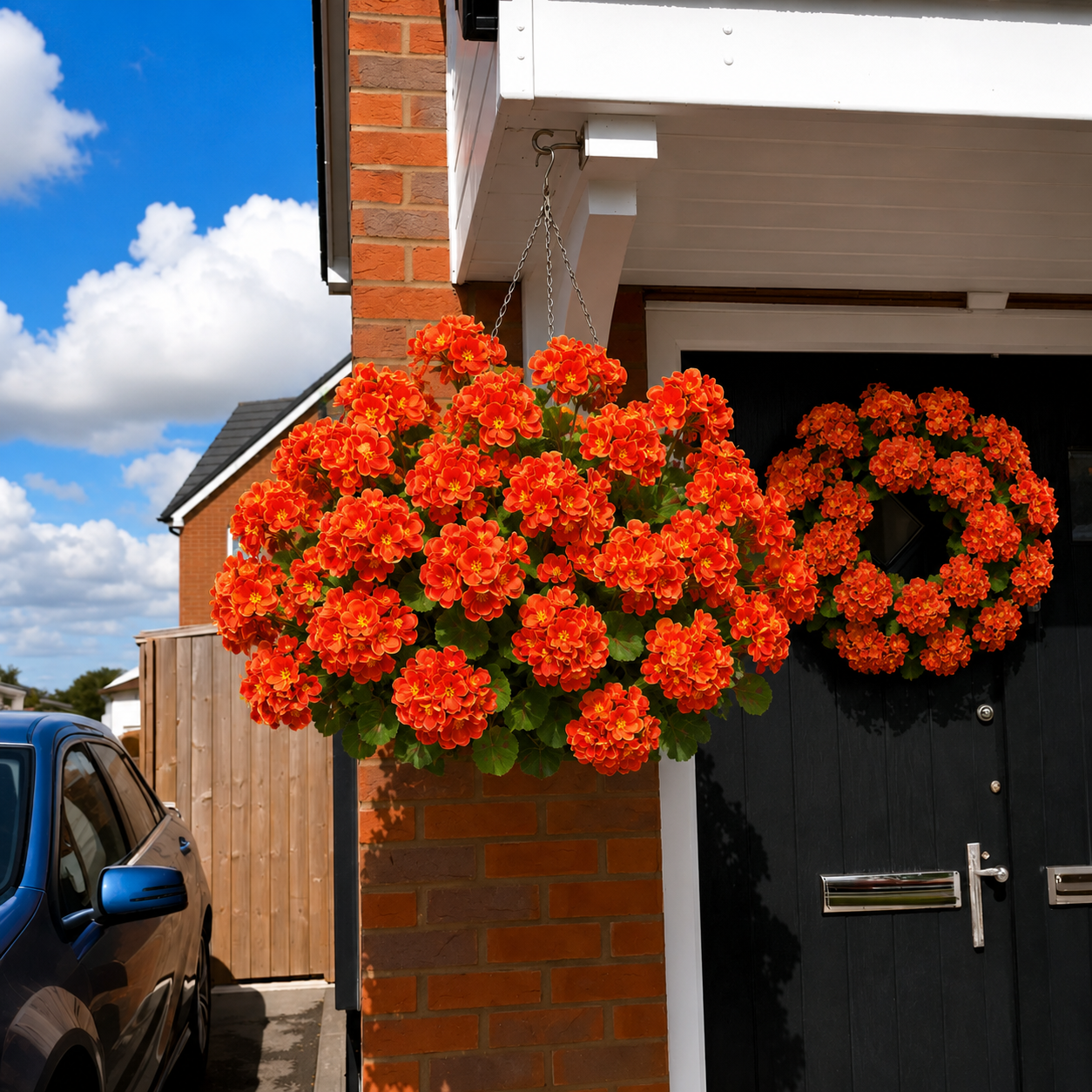 🎁Last Day 60% OFF🌸 Lush, UV-resistant artificial geraniums – Realistic looking, maintenance-free! 🌞🏡💐