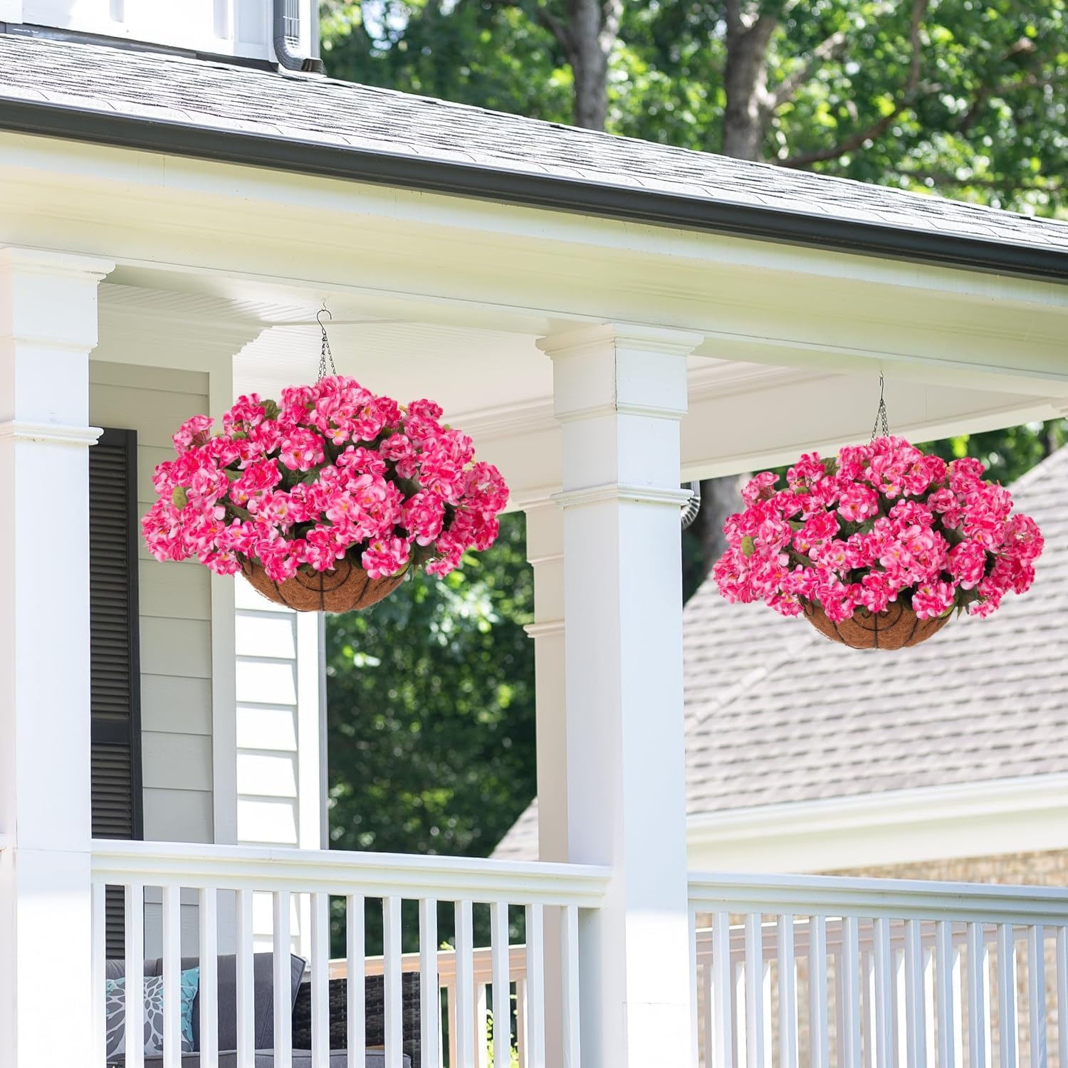 🎁Last Day 60% OFF🌸 Lush, UV-resistant artificial geraniums – Realistic looking, maintenance-free! 🌞🏡💐