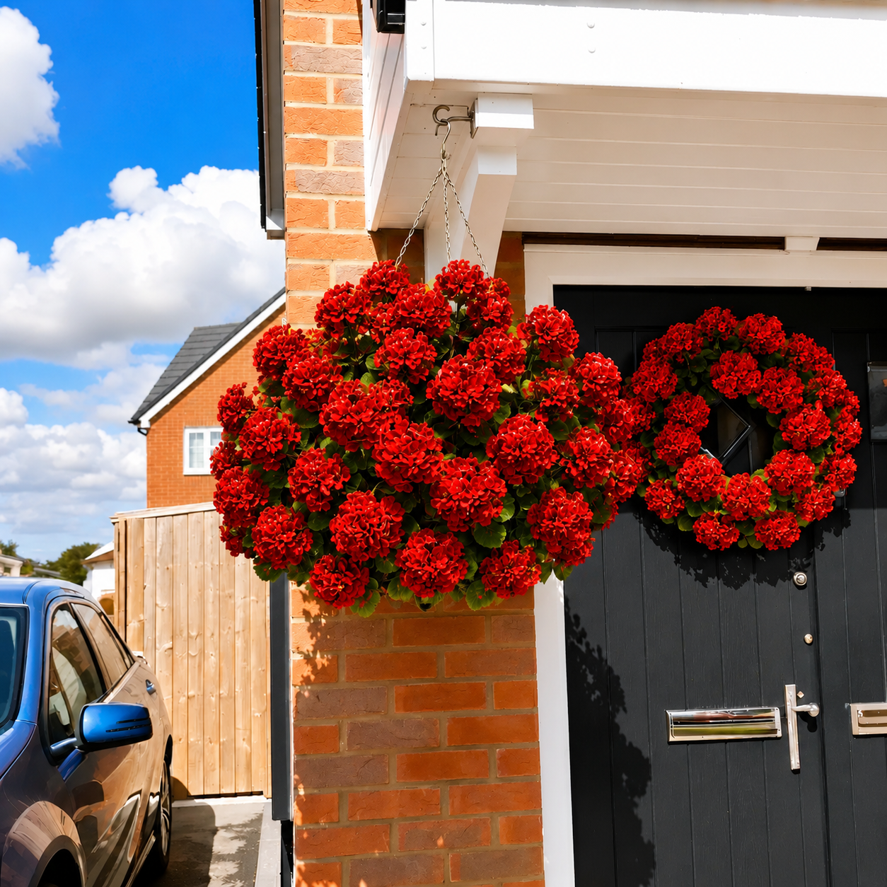 🎁Last Day 60% OFF🌸 Lush, UV-resistant artificial geraniums – Realistic looking, maintenance-free! 🌞🏡💐