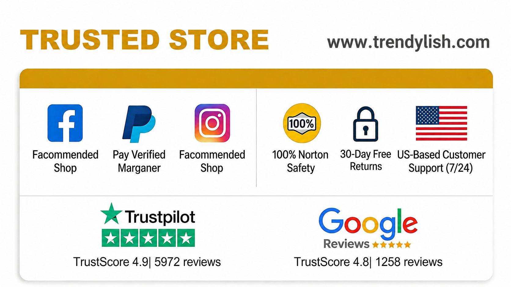 Secure payment, customer reviews and purchase guarantee
