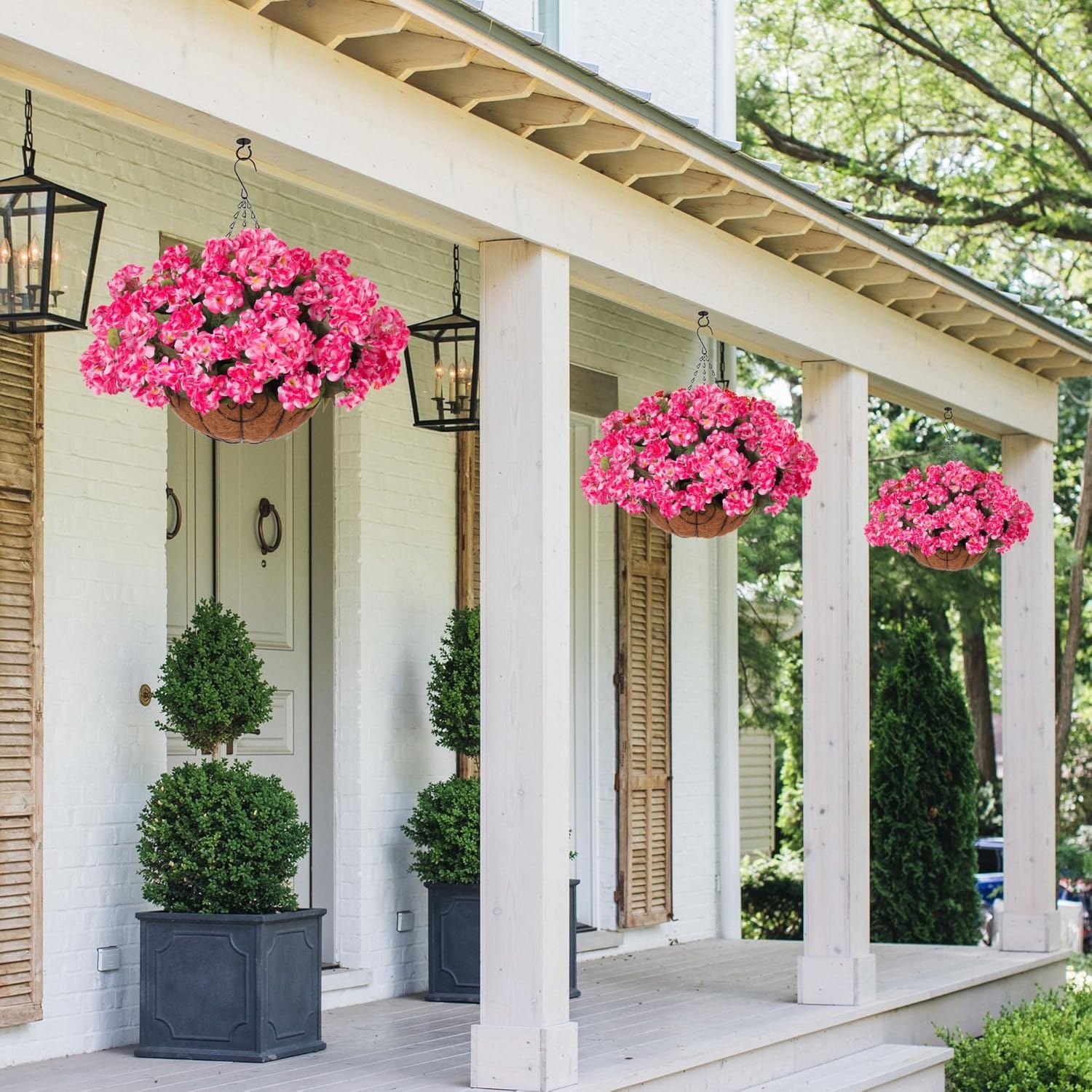 🎁Last Day 60% OFF🌸 Lush, UV-resistant artificial geraniums – Realistic looking, maintenance-free! 🌞🏡💐
